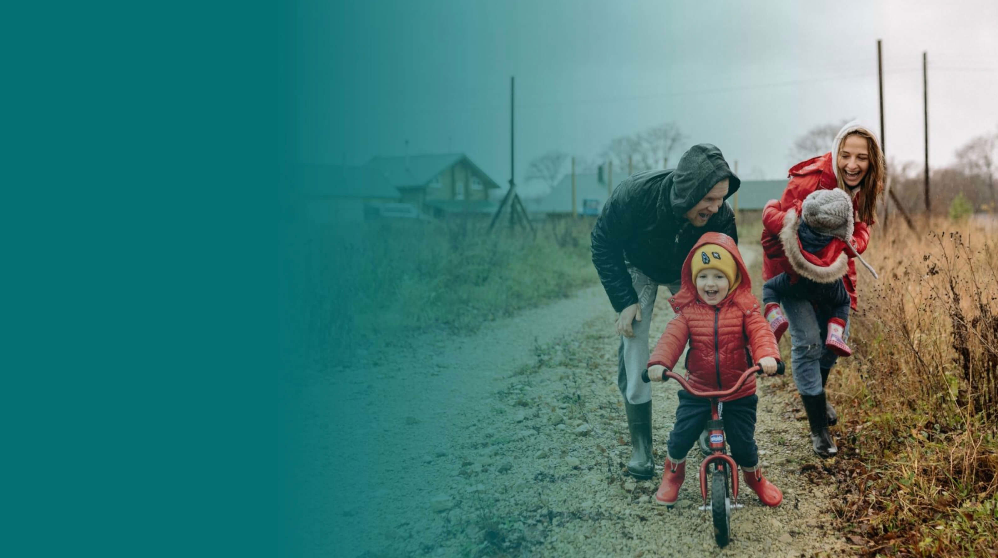 Family In Ireland Playing Children And Parents