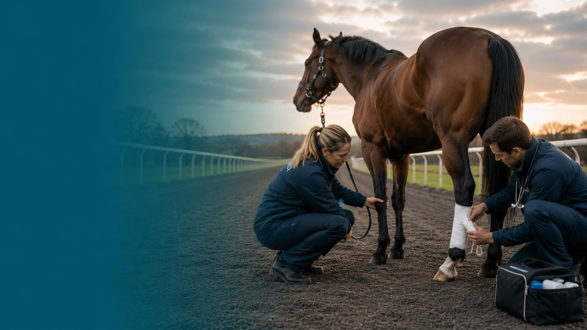 Vet Owner And An Injured Race Horse